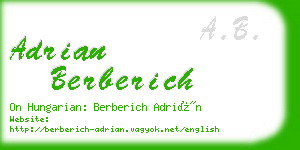 adrian berberich business card